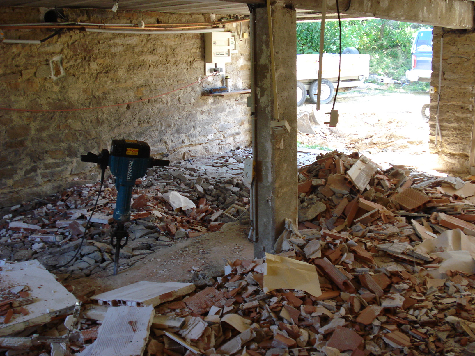 Démolition à Montbeugny