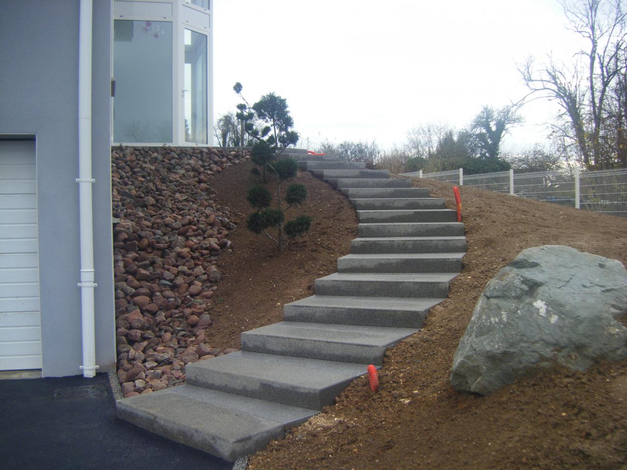 Création d'escalier en béton à Arfeuilles